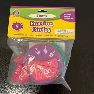NEW Foam Fraction Circles